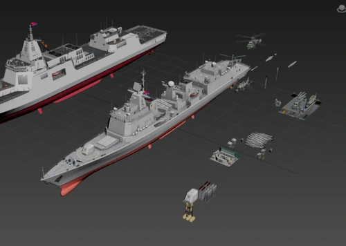 中国 051B模型-军舰模型库-FBX(.fbx)模型下载-cg模型网