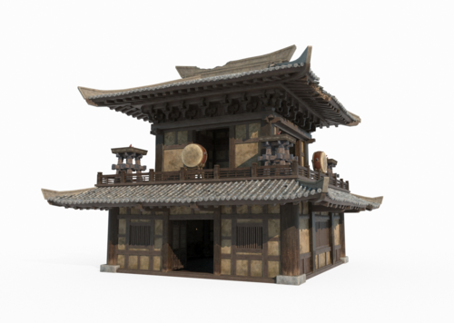 古建筑战国兵营房屋模型-古代场景模型库-3ds Max(.max)模型下载-cg模型网