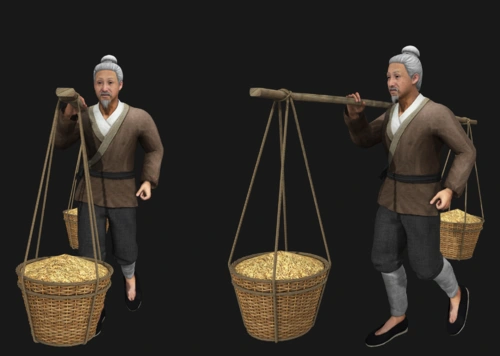 古代人物 古代老人模型-老人-男模型库-Maya(.ma/.mb)模型下载-cg模型网