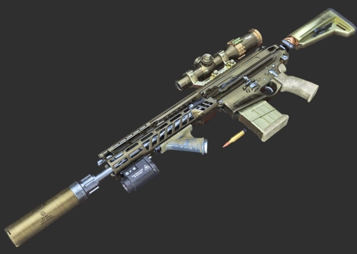 Xm5 Rifle Mod PBR次世代 XM5步枪模型-枪械模型模型库-FBX(.fbx)模型下载-cg模型网