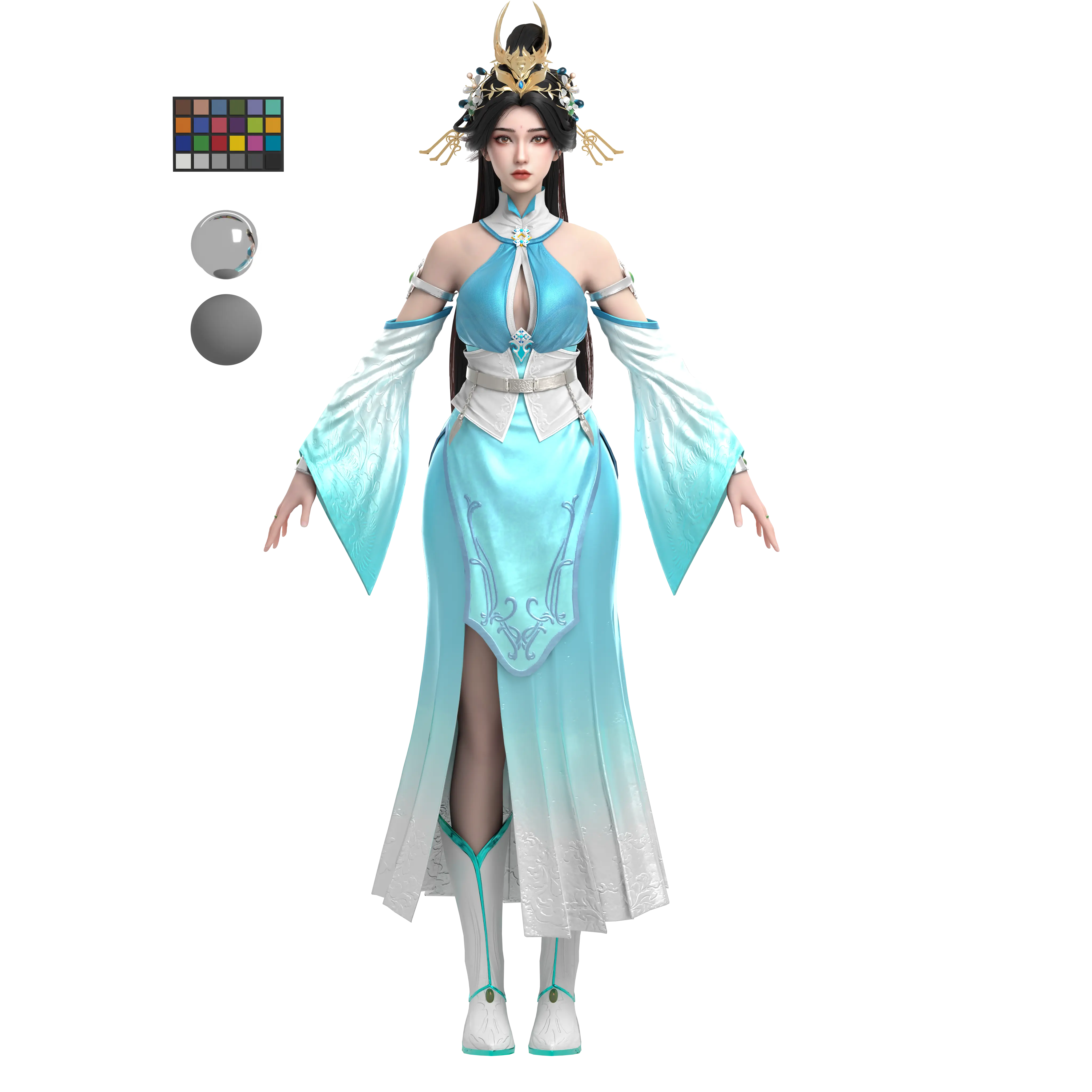 古风女游戏人物模型 - 角色/人物/生物 - 作品模型 - CG模型网